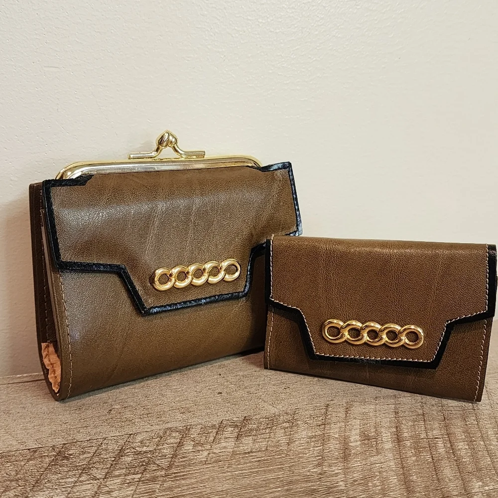 Vtg Winston Leather Bifold Western  Wallet French Purse Key Case  NOS Calfskin